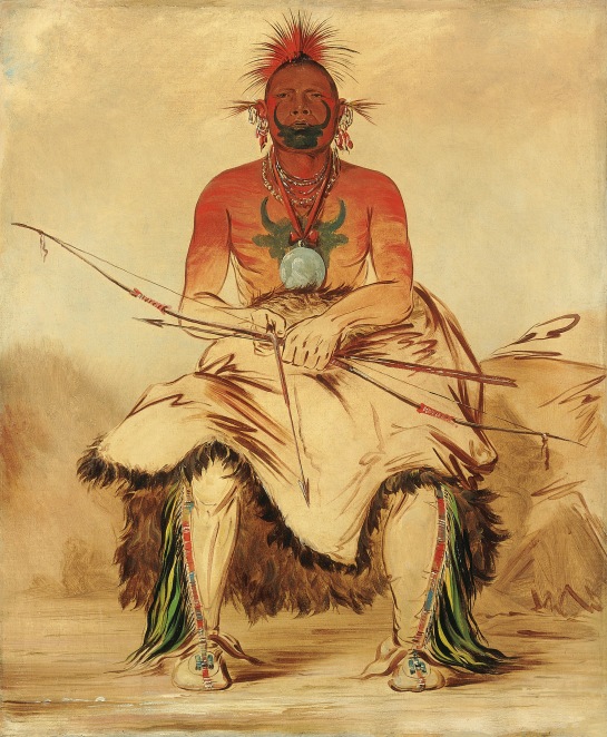 La-dóo-ke-a, Buffalo Bull, a Grand Pawnee Warrior Pawnee, George Catlin, 1832, ©Smithsonian American Art Museum 